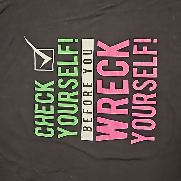 Bella Canvas 'Check yourself' statement graphic tee 2XL UNISEX advice sarcasm - Picture 2 of 6